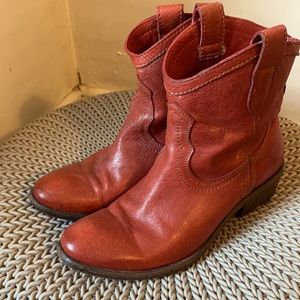 Frye red cowboy boots size 6.5
